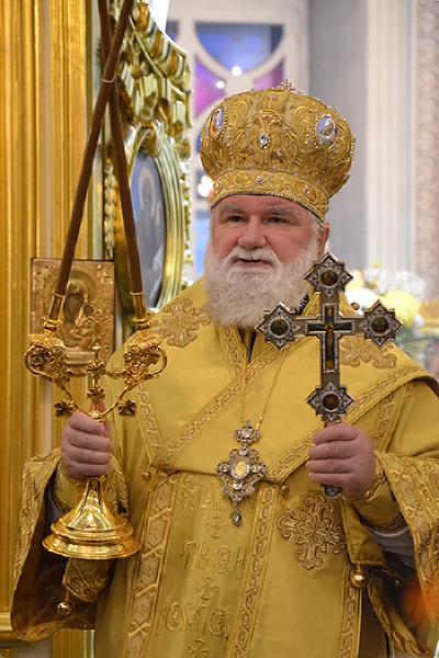  Архиерейское служение 8 января в Казанском храме п. Тельма