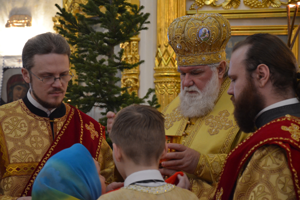 Архиерейское служение 8 января в КазанскоАрхиерейское служение 8 января в Казанском храме п. Тельма